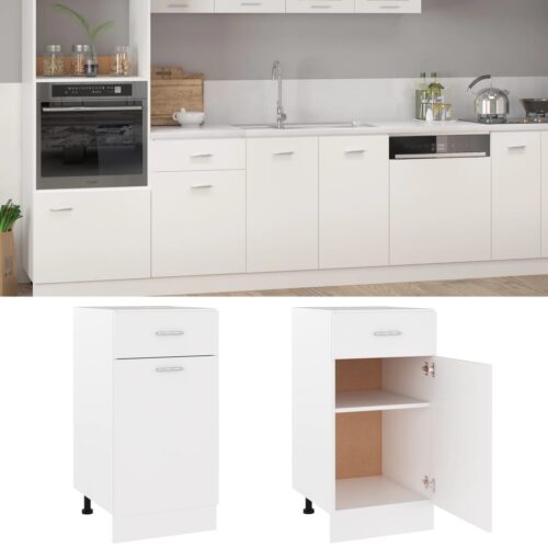 Drawer Bottom Cabinet White 40x46x81.5cm Engineered Wood - Image 2