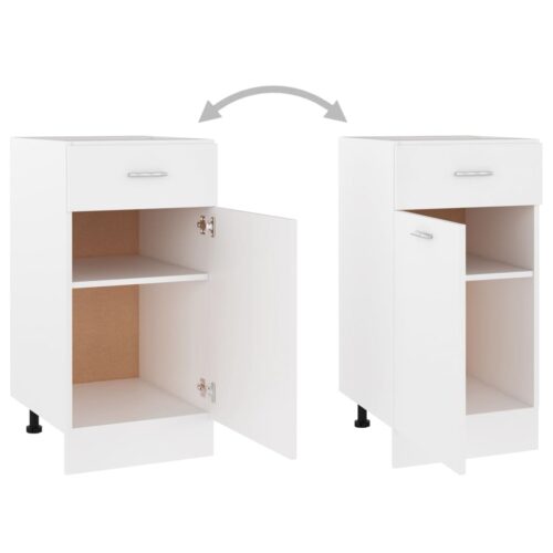 Drawer Bottom Cabinet White 40x46x81.5cm Engineered Wood - Image 6
