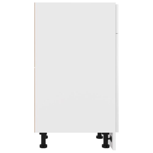 Drawer Bottom Cabinet White 40x46x81.5cm Engineered Wood - Image 8