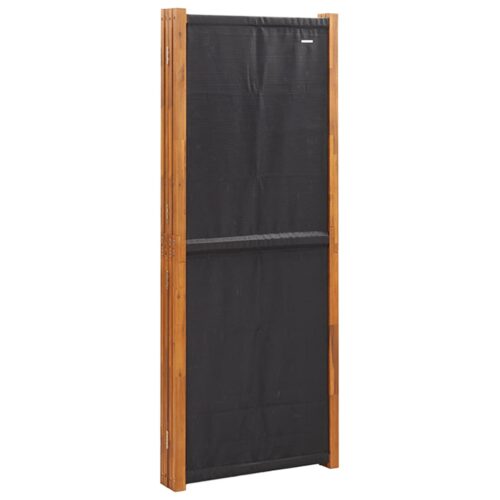 5-Panel Room Divider Black 350x180cm - Image 5
