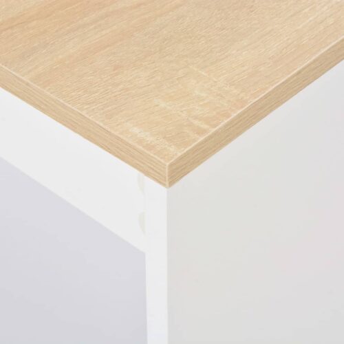 Bar Table with Shelf White 110x50x103cm - Image 5