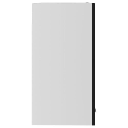 Hanging Glass Cabinet Black 60x31x60cm Engineered Wood - Image 8