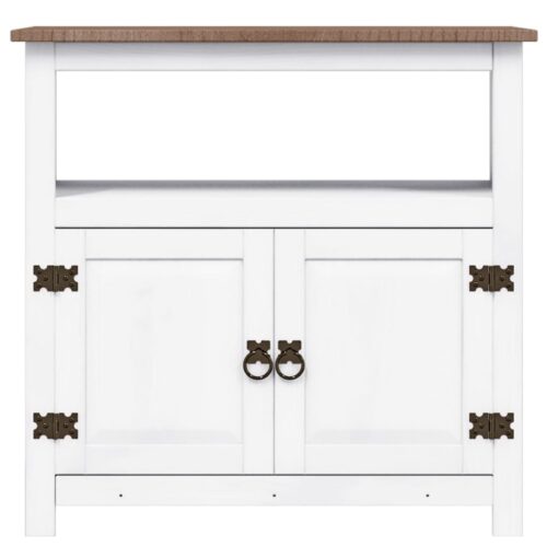 TV Cabinet Mexican Pine Corona Range White 80x43x78cm - Image 5