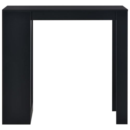 Bar Table with Shelf Black 110x50x103cm - Image 2