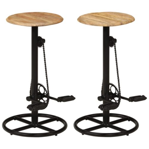 Bar Chairs 2pcs Solid Mango Wood