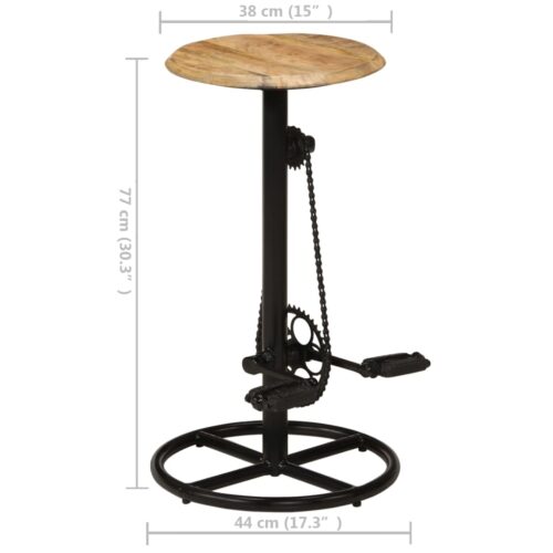 Bar Chairs 2pcs Solid Mango Wood - Image 9