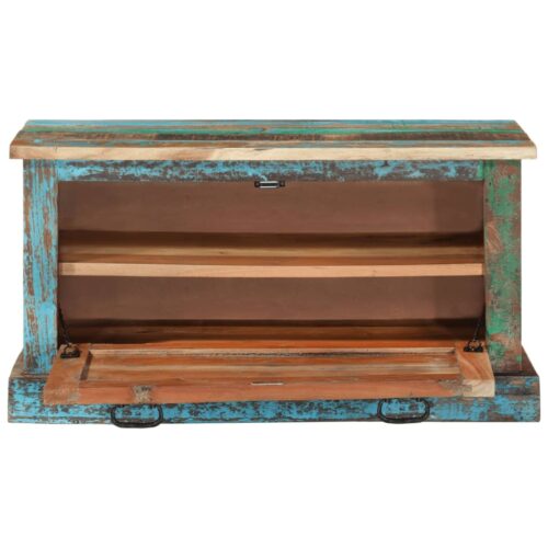 Shoe Storage Bench Solid Reclaimed Wood - Image 3