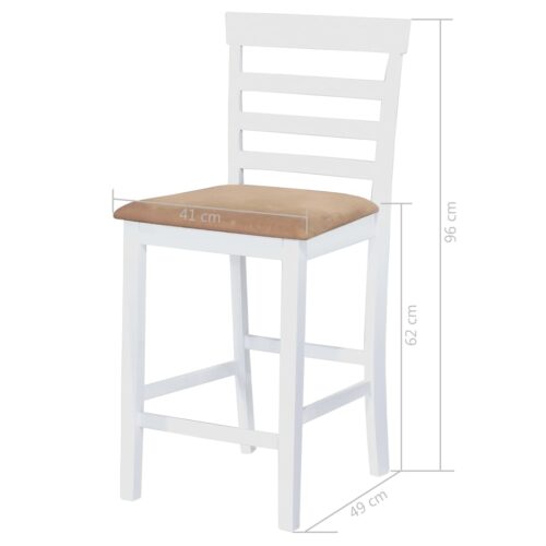 Bar Table Stool Set 5 Pieces MDF Dark Brown - Image 9