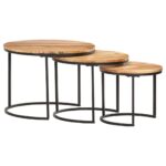 Nesting Tables 3pcs Solid Wood Acacia