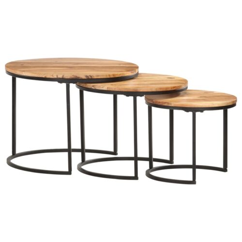 Nesting Tables 3pcs Solid Wood Acacia