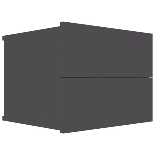 Bedside Cabinets 2pcs Grey 40x30x30cm Engineered Wood - Image 3