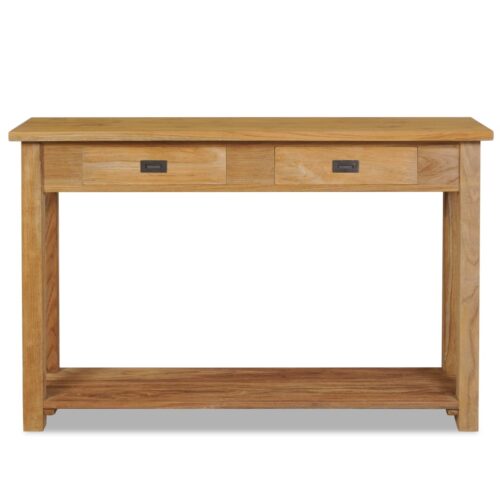 Console Table Solid Teak 120x30x80cm - Image 2