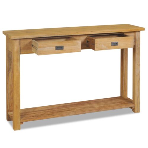 Console Table Solid Teak 120x30x80cm - Image 3