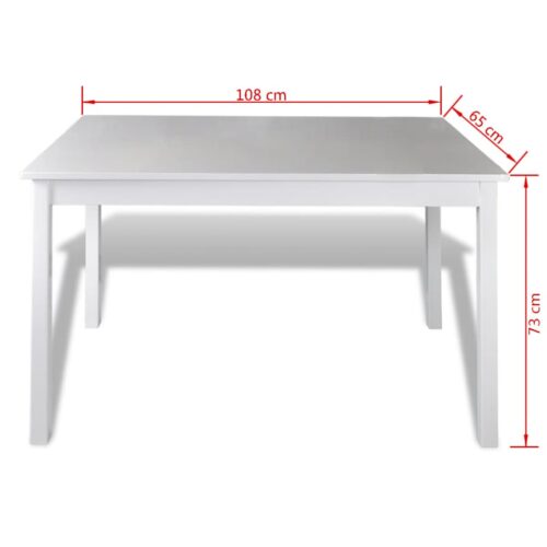 5-Piece Dining Set White - Image 5