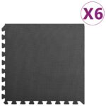 Floor Mats 6pcs 2.16m EVA Foam Black