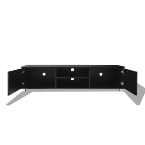 TV Cabinet High-Gloss Black 140x40.5x35cm - Image 4