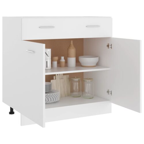Drawer Bottom Cabinet White 80x46x81.5cm Engineered Wood - Image 4