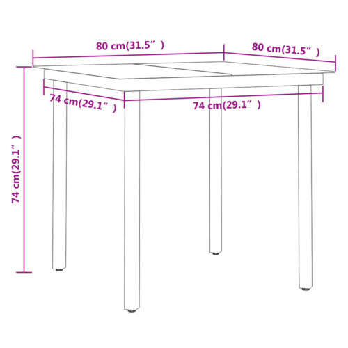 5-Piece Garden Dining Set Black - Image 8