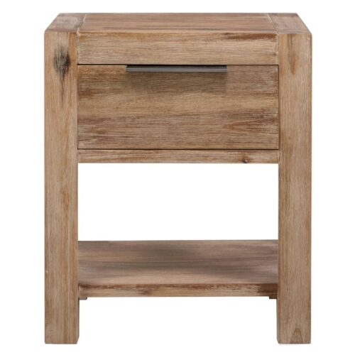 Nightstand with Drawer 40x30x48cm Solid Acacia Wood - Image 3