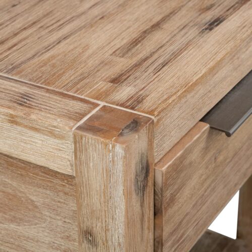 Nightstand with Drawer 40x30x48cm Solid Acacia Wood - Image 5