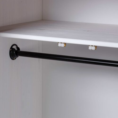 Wardrobe White 80x50x171.5cm Solid Pine Panama Range - Image 4