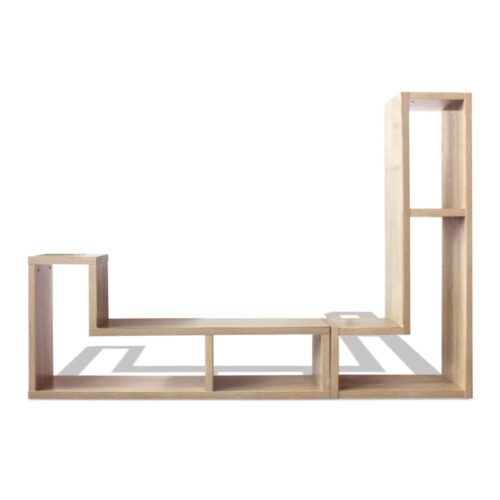 TV Cabinet Double L-Shaped Oak - Image 6