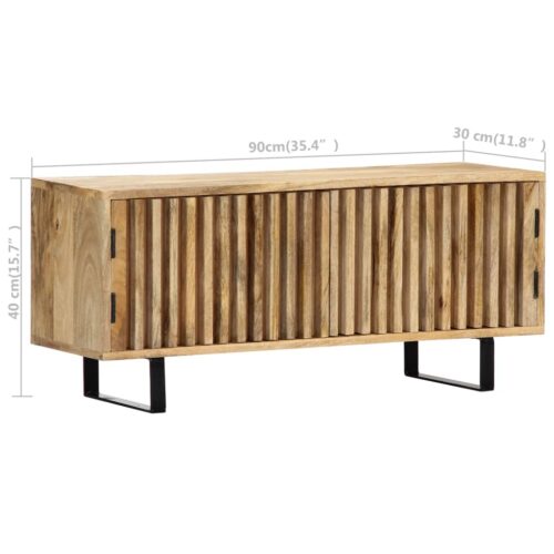 TV Cabinet 90x30x40cm Solid Mango Wood - Image 10