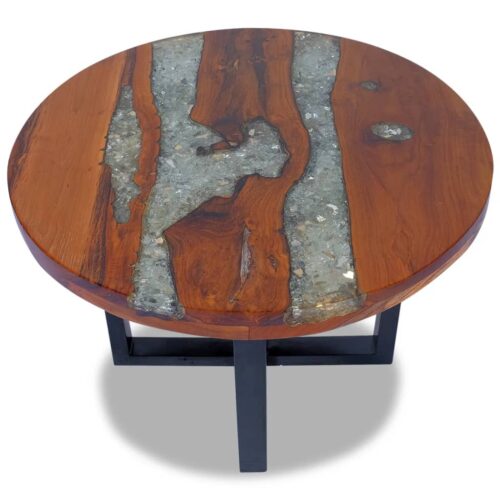 Coffee Table Teak Resin 60cm - Image 2