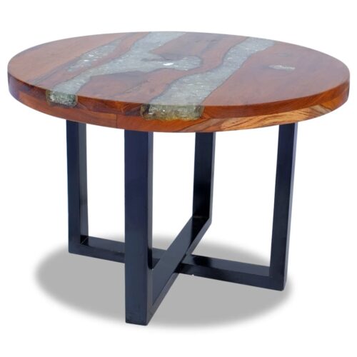 Coffee Table Teak Resin 60cm - Image 5
