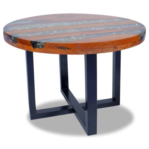 Coffee Table Teak Resin 60cm - Image 6