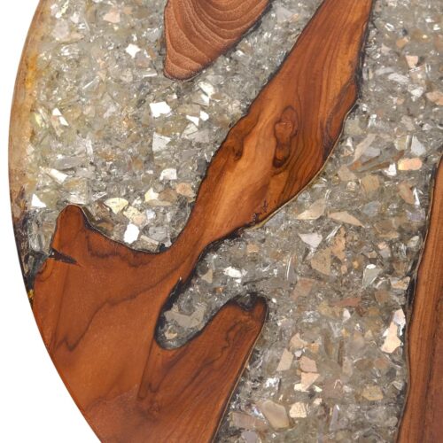 Coffee Table Teak Resin 60cm - Image 9
