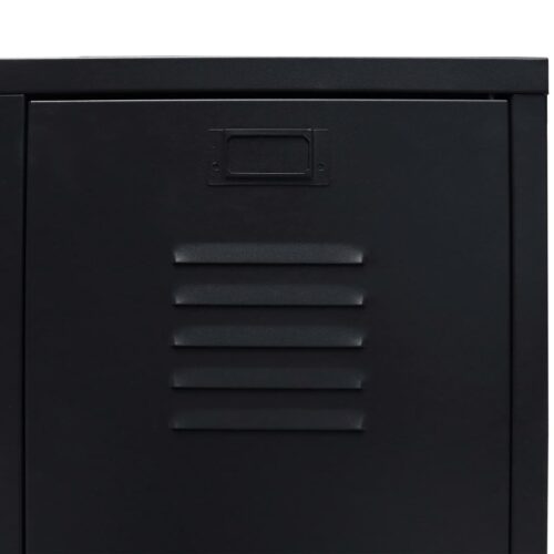 Wardrobe Metal Industrial Style 67x35x107cm Black - Image 6
