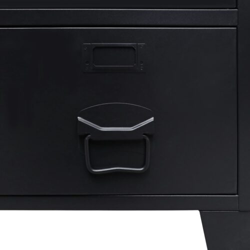 Wardrobe Metal Industrial Style 67x35x107cm Black - Image 7