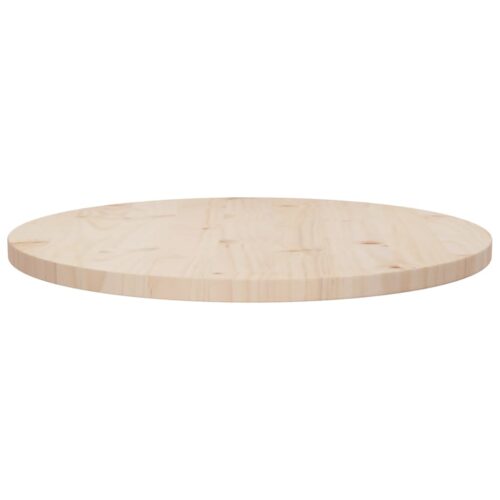Round Table Top 60x2.5cm Solid Pine Wood DIY Desk Panel Board - Image 2