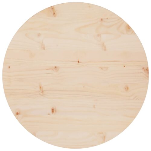 Round Table Top 60x2.5cm Solid Pine Wood DIY Desk Panel Board - Image 7