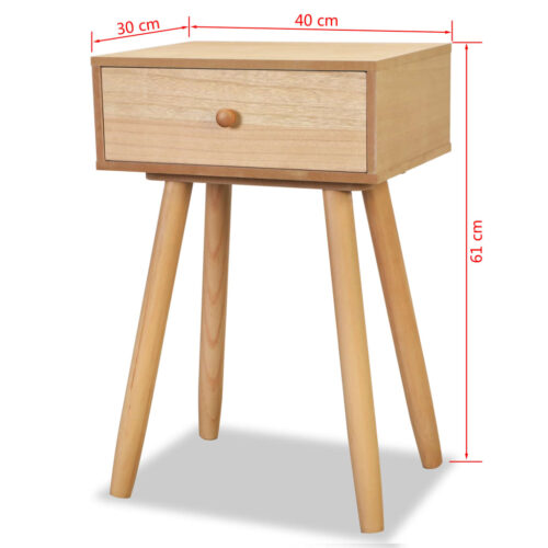 Bedside Tables 2pcs Solid Pinewood 40x30x61cm Brown - Image 8