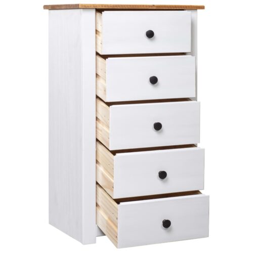 Sideboard White 46x40x89cm Pine Panama Range - Image 2