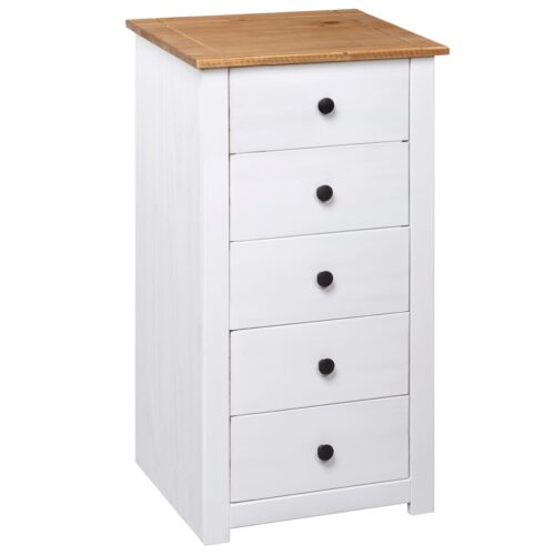 Sideboard White 46x40x89cm Pine Panama Range - Image 4