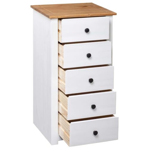 Sideboard White 46x40x89cm Pine Panama Range - Image 5