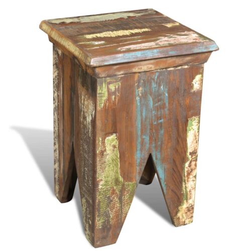 Stool Solid Reclaimed Wood - Image 5