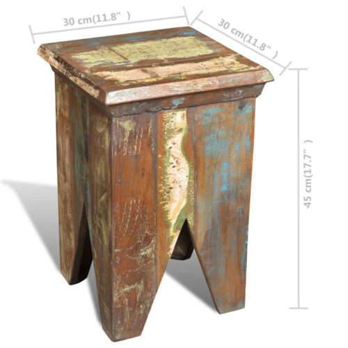 Stool Solid Reclaimed Wood - Image 7