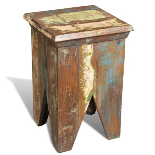 Stool Solid Reclaimed Wood - Image 8