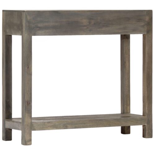 Console Table Grey 86x30x76cm Solid Mango Wood - Image 3