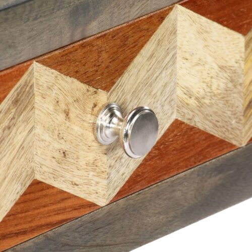 Console Table Grey 86x30x76cm Solid Mango Wood - Image 6