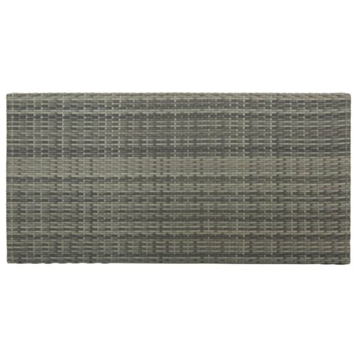 Bar Table with Storage Rack Grey 120x60x110cm Poly Rattan - Image 5