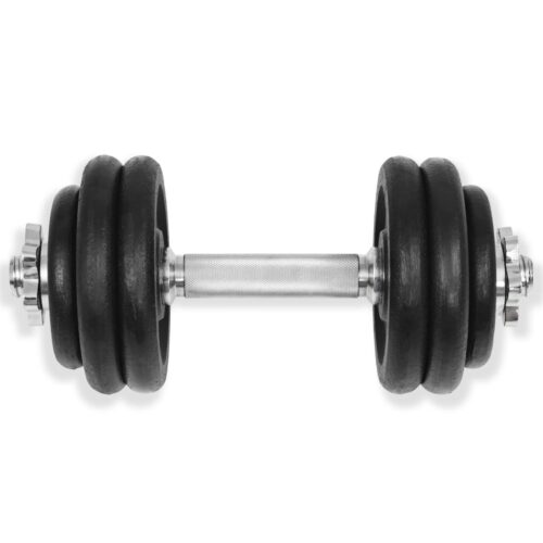 18-Piece Dumbbell Set 30 kg Cast Iron Weight Training Bench Press Home Gym Fitness Exercise - Image 4