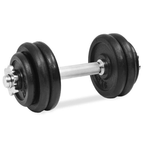 18-Piece Dumbbell Set 30 kg Cast Iron Weight Training Bench Press Home Gym Fitness Exercise - Image 5