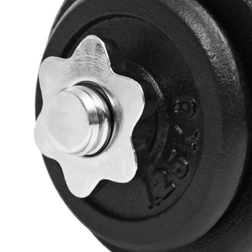 18-Piece Dumbbell Set 30 kg Cast Iron Weight Training Bench Press Home Gym Fitness Exercise - Image 6