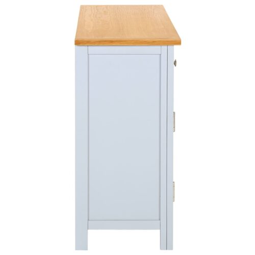 Sideboard 110x33.5x70cm Solid Oak Wood - Image 4