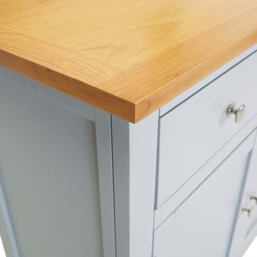 Sideboard 110x33.5x70cm Solid Oak Wood - Image 8